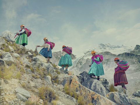 Des cholitas alpinistes