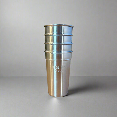 Set of 4 Stainless Steel Tumblers