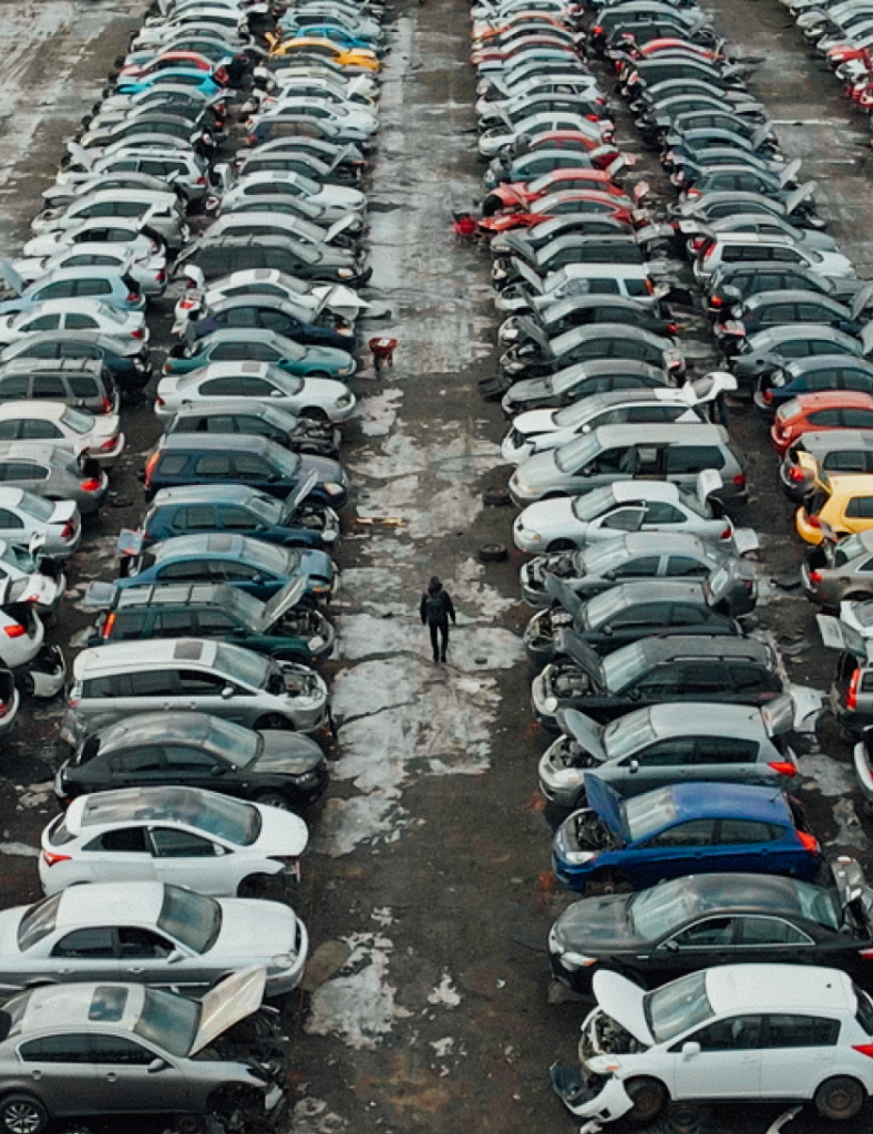 A car cemetery.